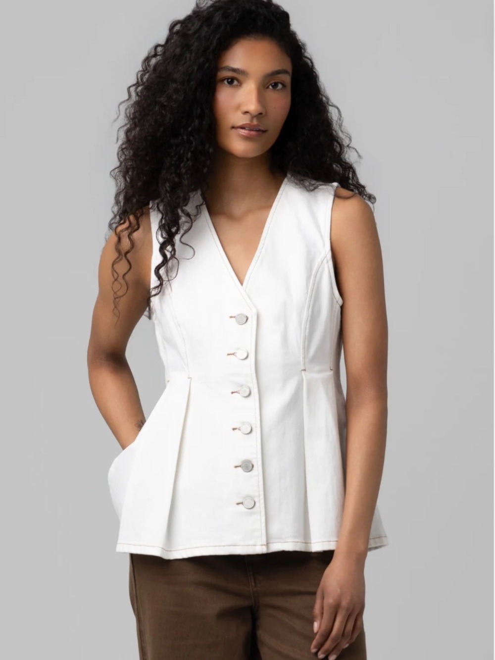 BLANK NYC SEE YOU AGAIN VEST PEPLUM NWT Small